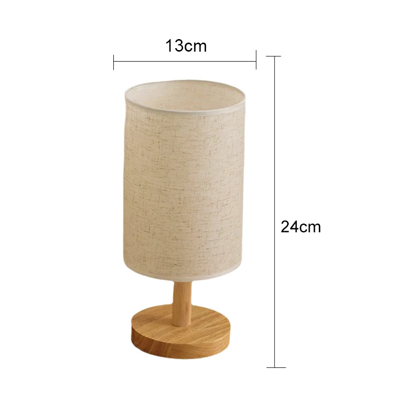 Dimmable LED Table Lamp – Fabric Shade Bedside Light