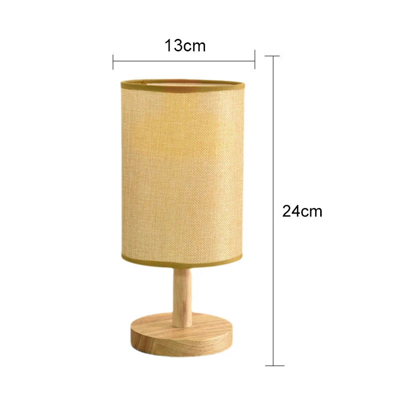 Dimmable LED Table Lamp – Fabric Shade Bedside Light