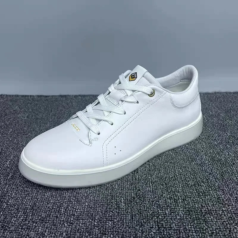 Men's Genuine Leather Training Sneakers – Breathable & Anti-Slip