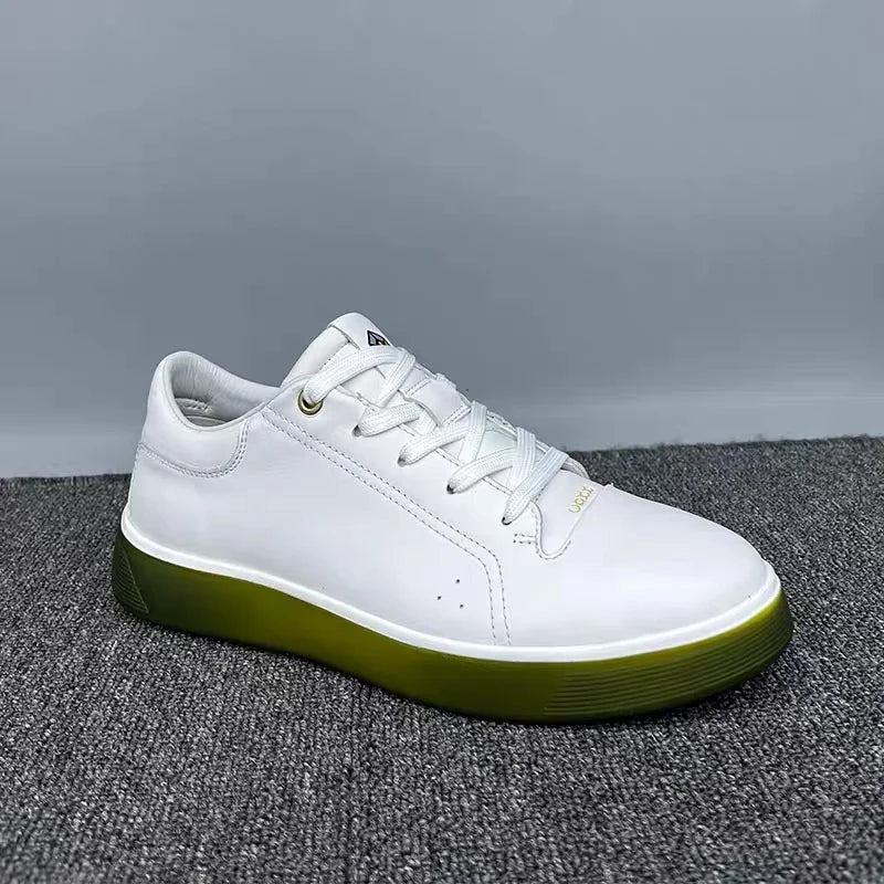 Genuine Leather Shoes Men Breathable Training Sports Outdoor Walking Sneakers Anti Slip Footwear Trainers