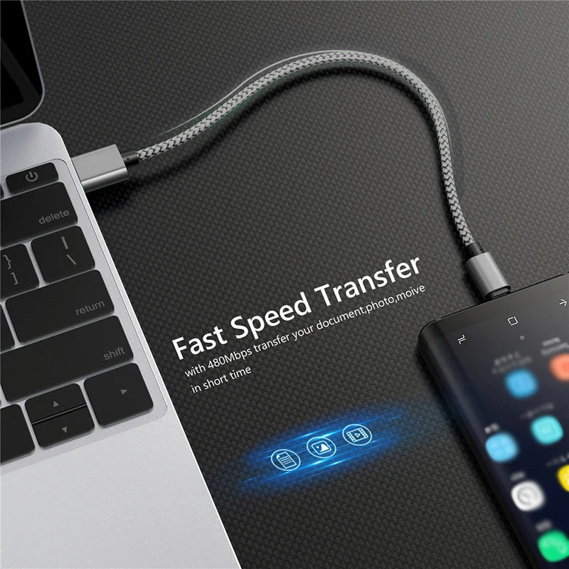 Fast Charging Micro USB Cable – Nylon Braided 2A