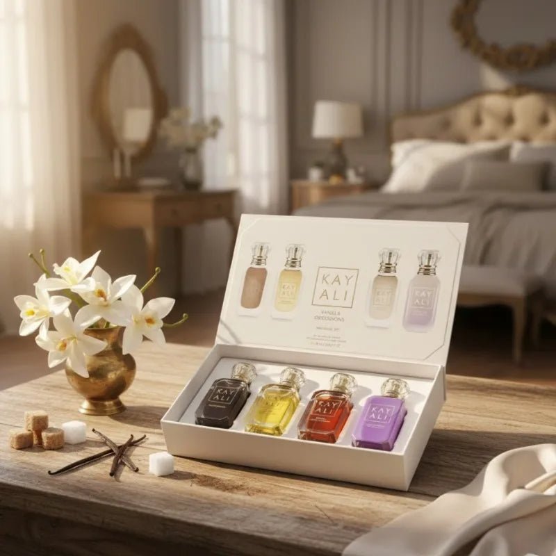 Luxury Perfume Gift Set – 4 Scents × 10ml (Floral, Musk, Vanilla & Fruity) - Astrashop