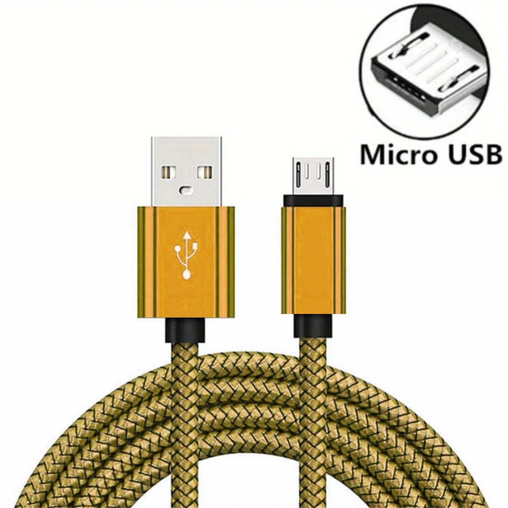 Fast Charging Micro USB Cable – Nylon Braided 2A