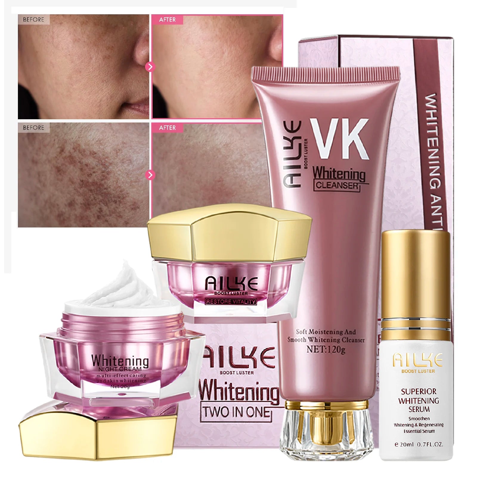 AILKE Whitening Face Cream – Hyaluronic Acid Moisturizer