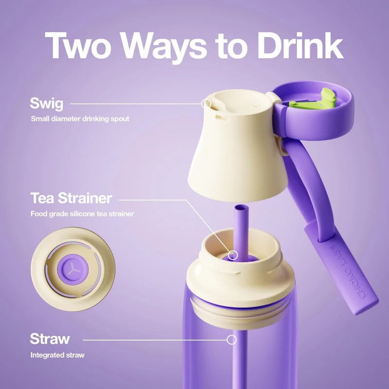 Large Capacity Thermos Bottle – Portable Straw Cup