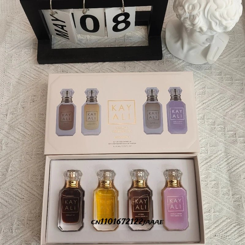 Luxury Perfume Gift Set – 4 Scents × 10ml (Floral, Musk, Vanilla & Fruity) - Astrashop