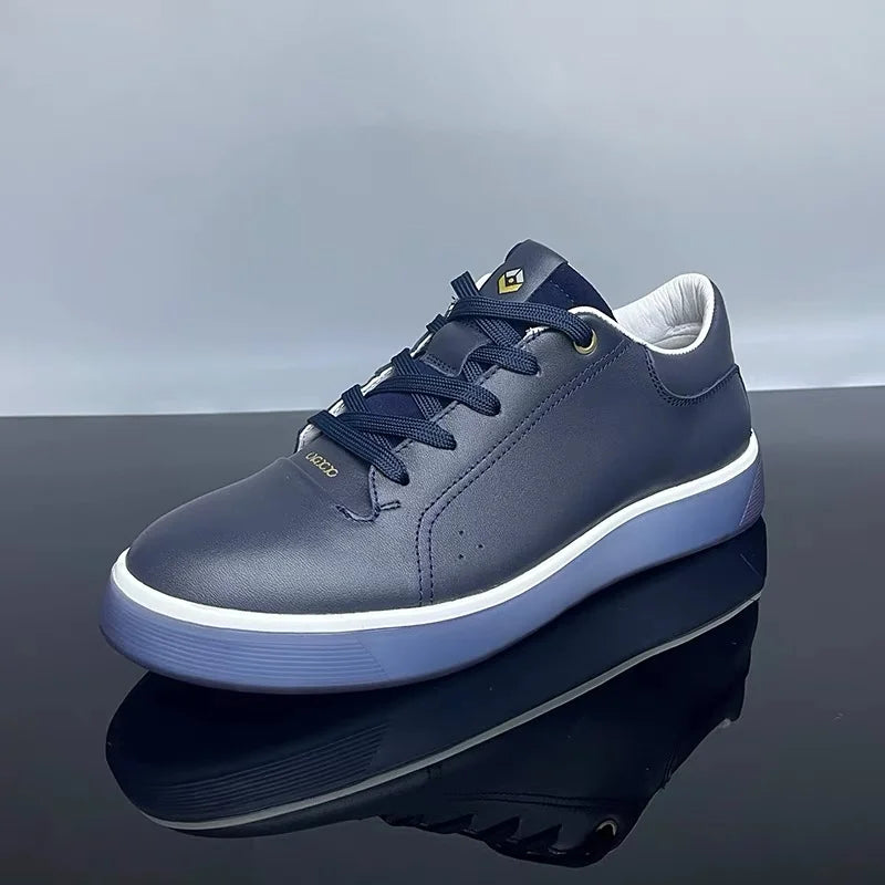 Men's Genuine Leather Training Sneakers – Breathable & Anti-Slip