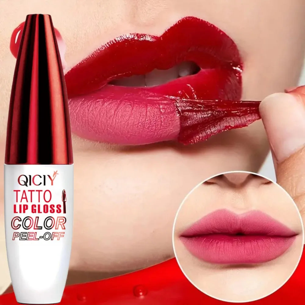 Peel-Off Matte Lip Gloss Set – 4 Waterproof Shades