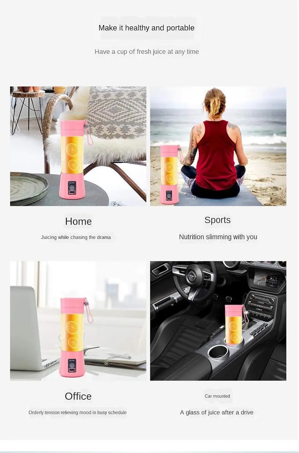 Portable Electric Juicer – USB Smoothie & Citrus Blender - Astrashop