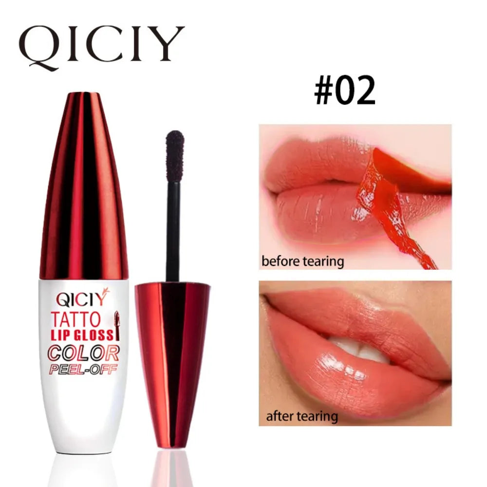 Peel-Off Matte Lip Gloss Set – 4 Waterproof Shades