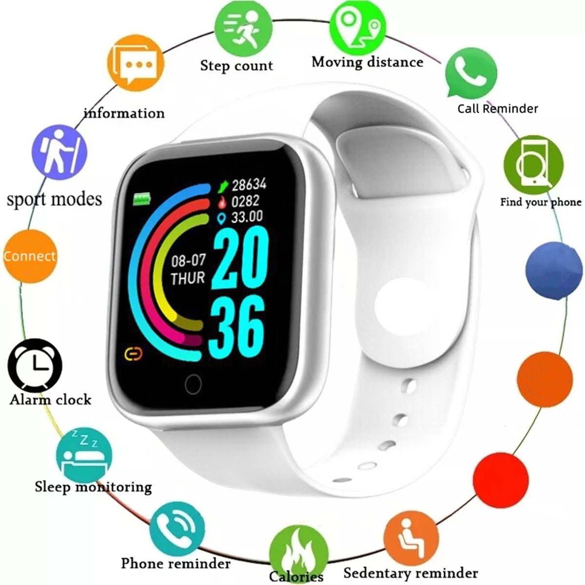 Smart Fitness Watch – Heart Rate & Message Alerts - Astrashop