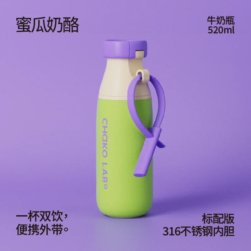 Large Capacity Thermos Bottle – Portable Straw Cup