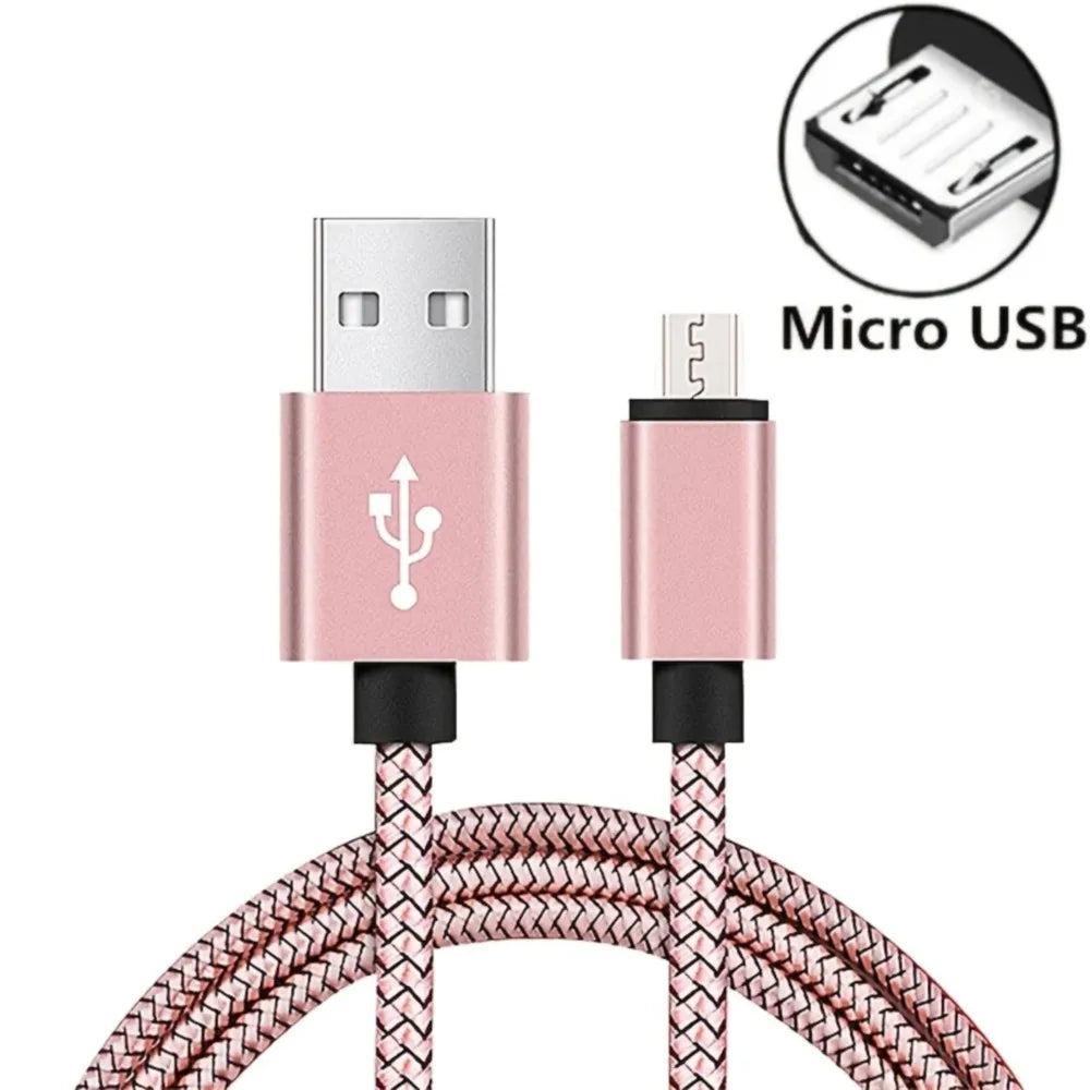 Fast Charging Micro USB Cable – Nylon Braided 2A