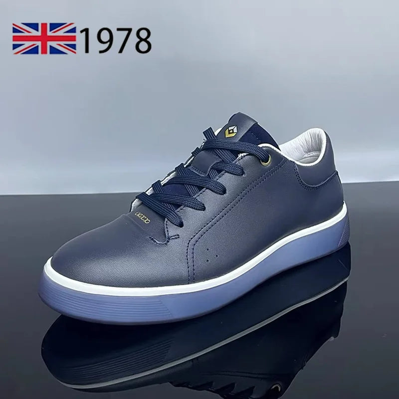 Genuine Leather Shoes Men Breathable Training Sports Outdoor Walking Sneakers Anti Slip Footwear Trainers