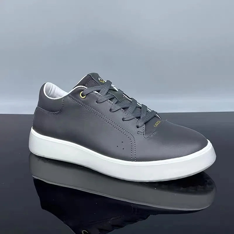 Genuine Leather Shoes Men Breathable Training Sports Outdoor Walking Sneakers Anti Slip Footwear Trainers