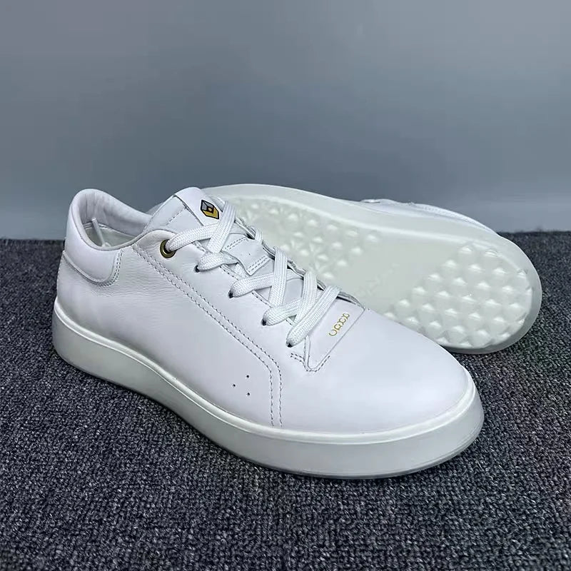 Men's Premium Leather Sneakers – Comfort Outdoor Walking Shoes