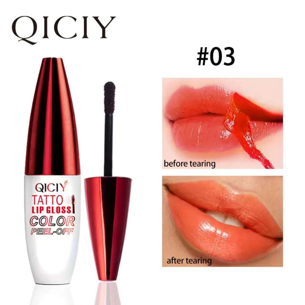 Peel-Off Matte Lip Gloss Set – 4 Waterproof Shades