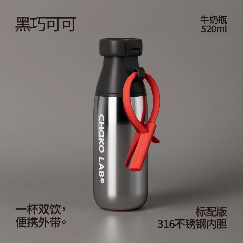 Large Capacity Thermos Bottle – Portable Straw Cup