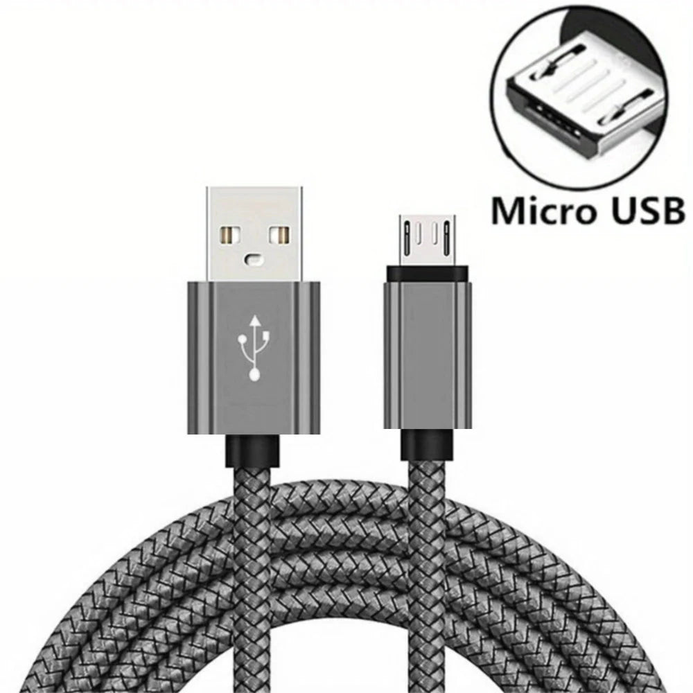 Fast Charging Micro USB Cable – Nylon Braided 2A