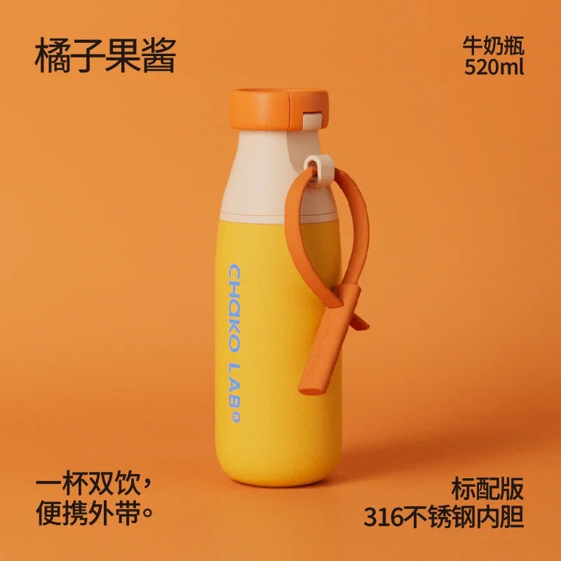 Large Capacity Thermos Bottle – Portable Straw Cup