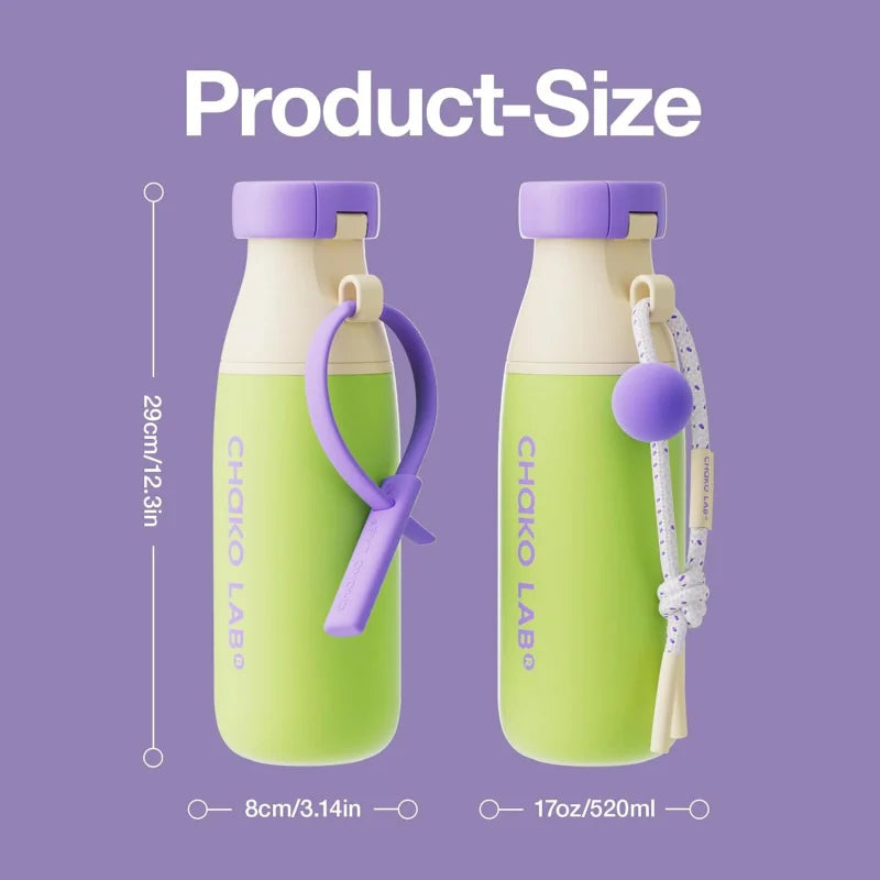 Large Capacity Thermos Bottle – Portable Straw Cup