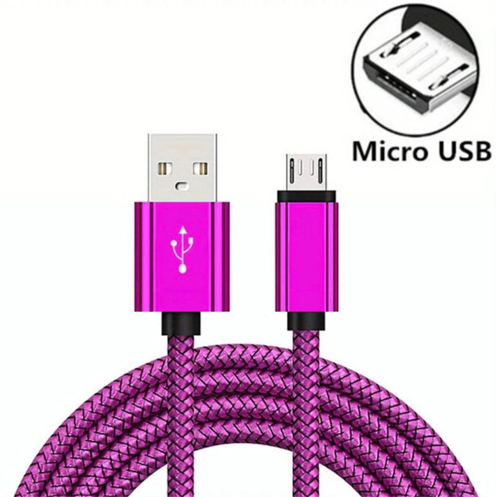 Fast Charging Micro USB Cable – Nylon Braided 2A