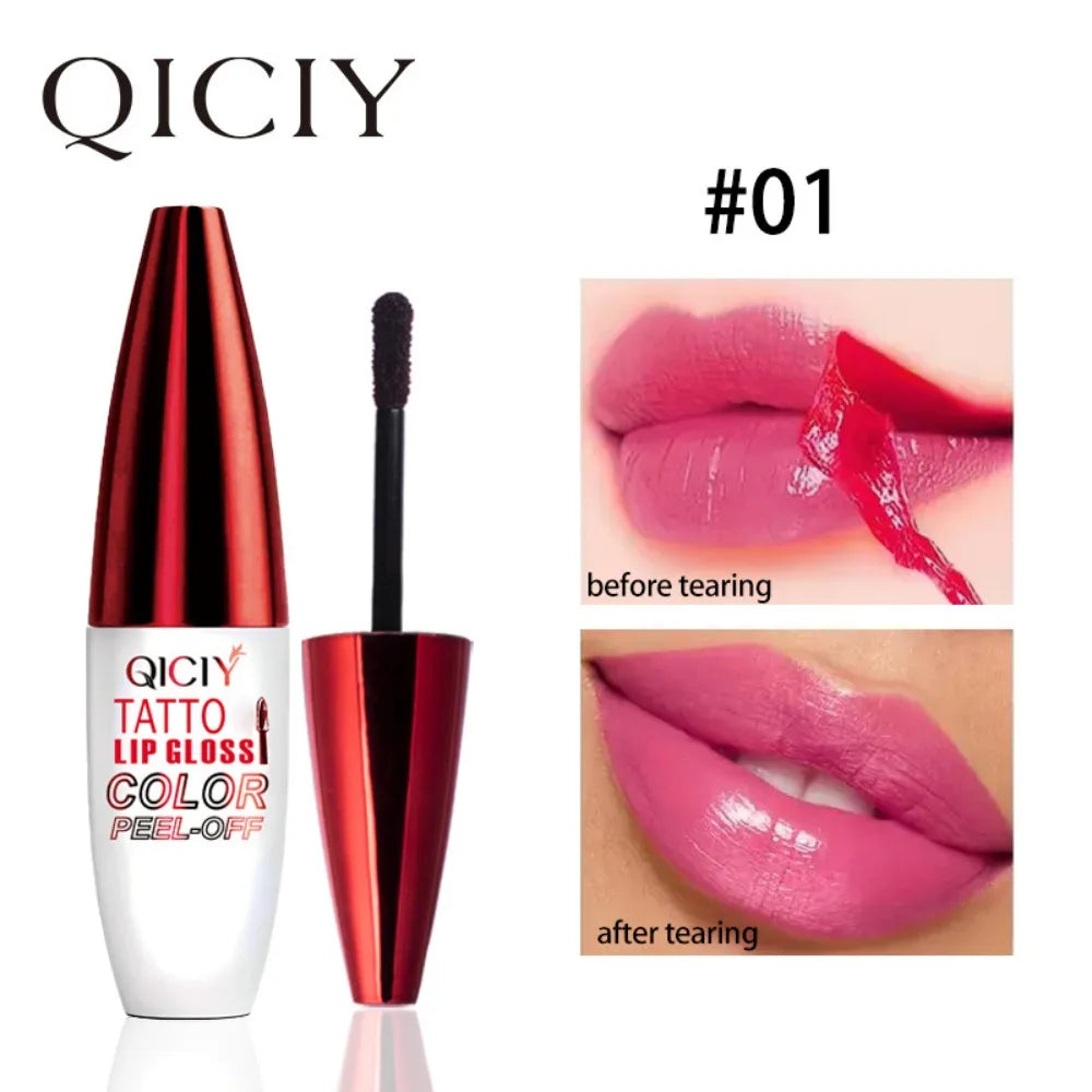 Peel-Off Matte Lip Gloss Set – 4 Waterproof Shades