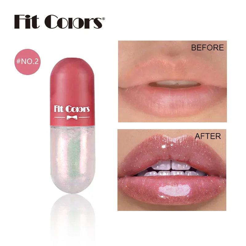Mini Capsule Lip Oil – Color-Changing Plumping Gloss
