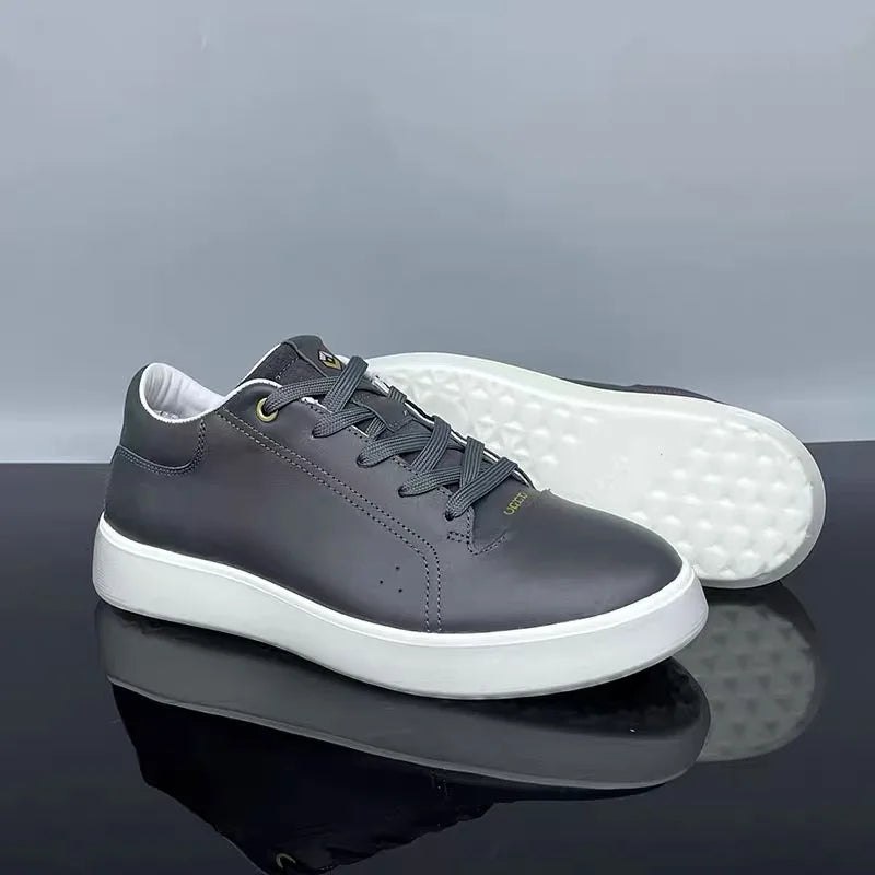 Genuine Leather Shoes Men Breathable Training Sports Outdoor Walking Sneakers Anti Slip Footwear Trainers